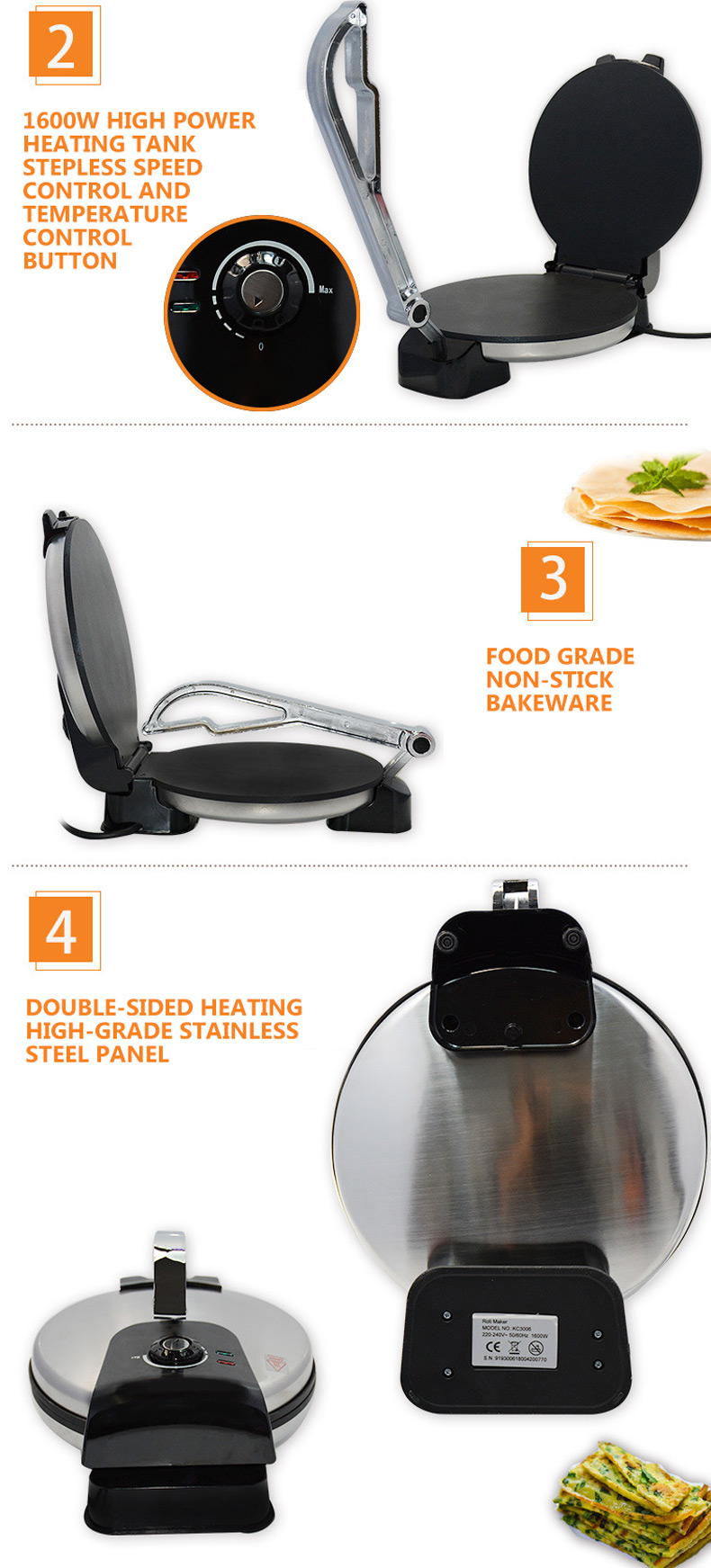 Commercial Pancake Machine Cre - Crepe Maker Non Stick review and price