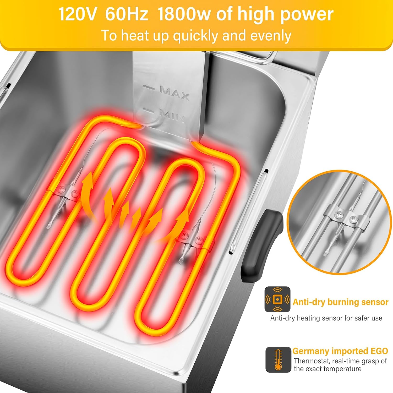 ^Electric Deep Fryer - 13L 13. - Deep Fryer Stainless review and price