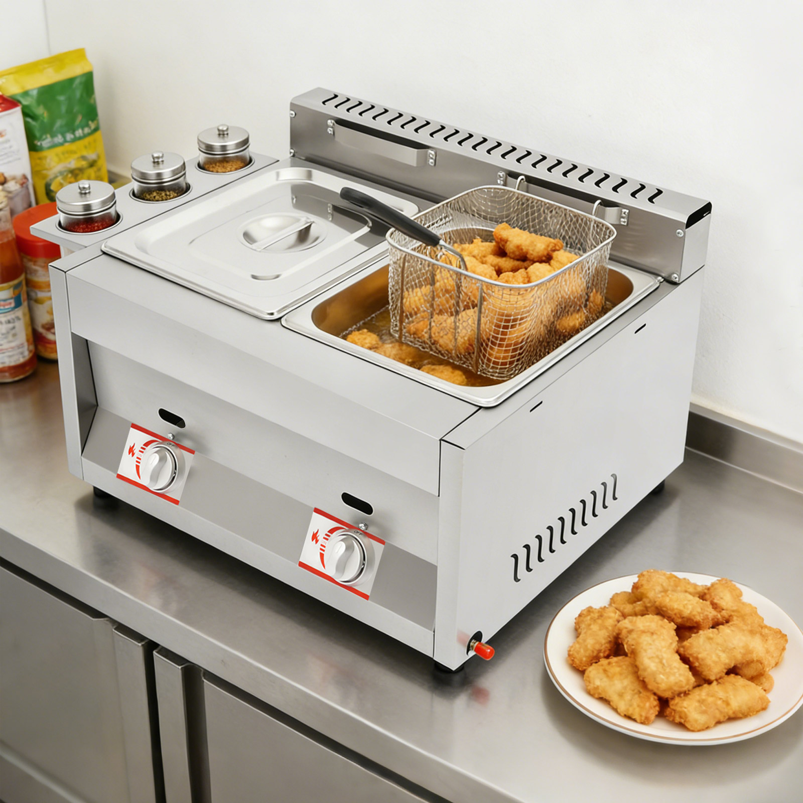Commercial Dual Tank Deep Frye - Deep Fryer Stainless review and price