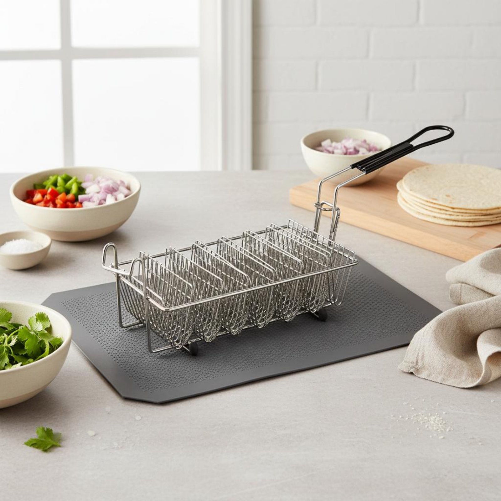 8 Slot Taco Rack Heat Resistan - Deep Fryer Stainless review and price