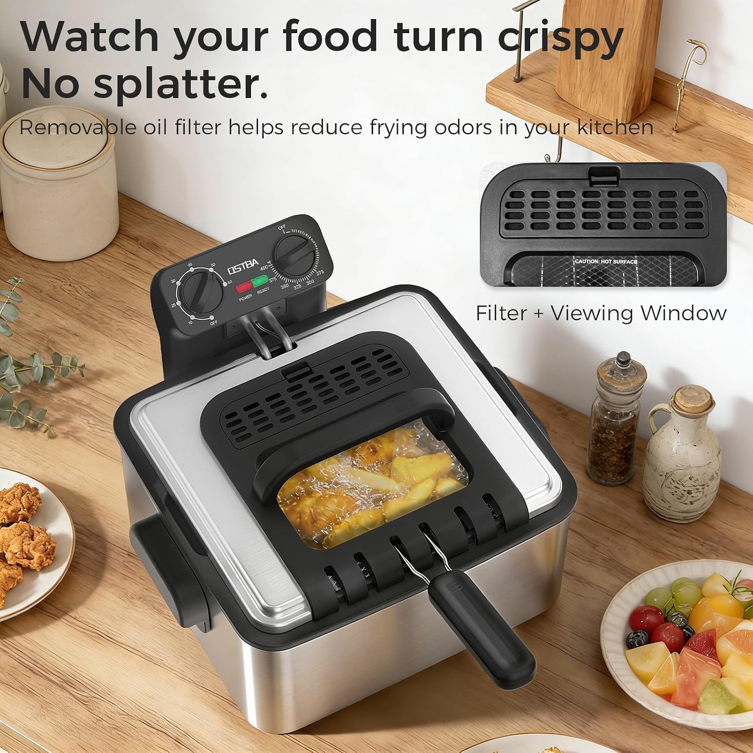 Electric Deep Fryer with 3 Bas - Deep Fryer Stainless review and price