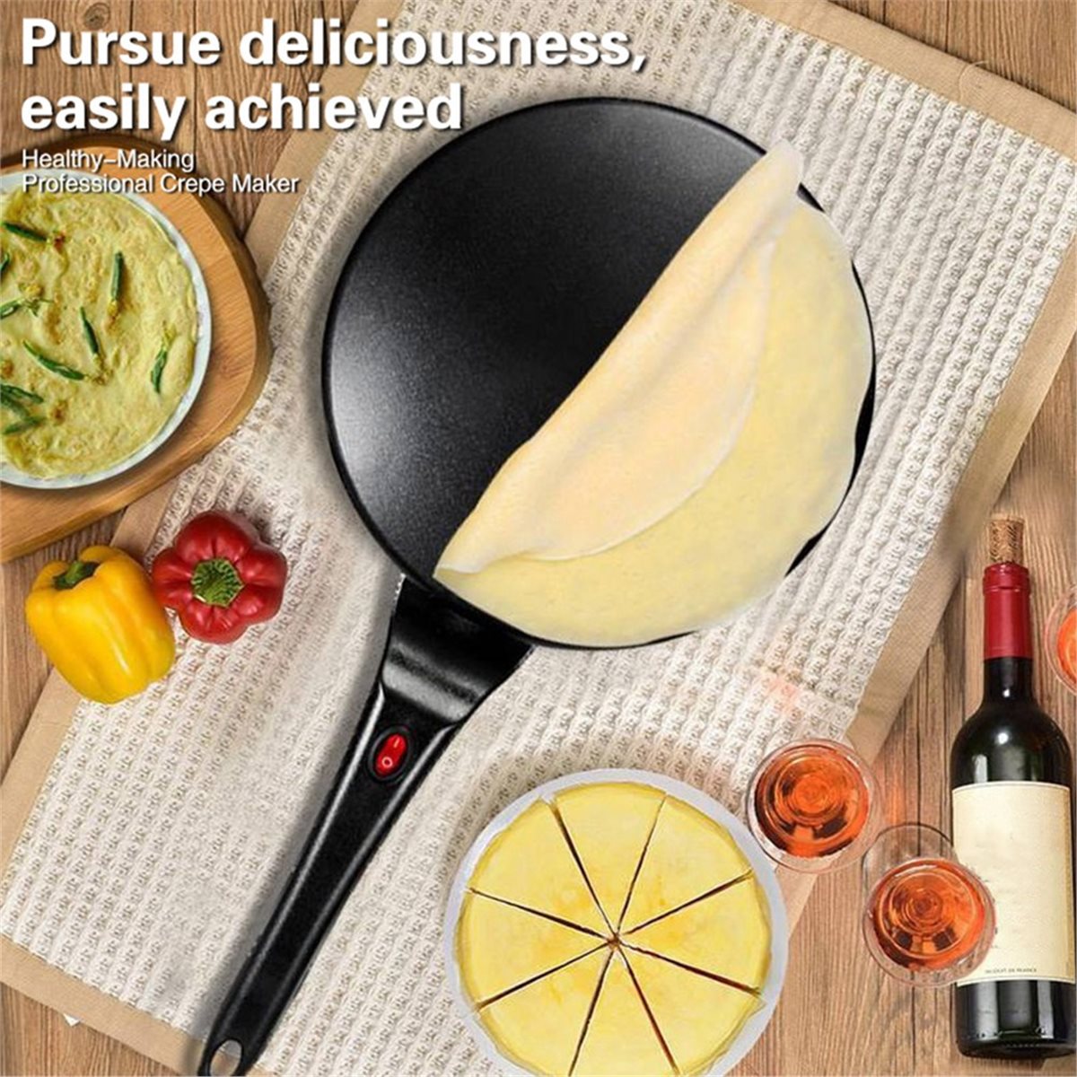 M10K Crepe Maker Electric, Cre - Crepe Maker Non Stick review and price