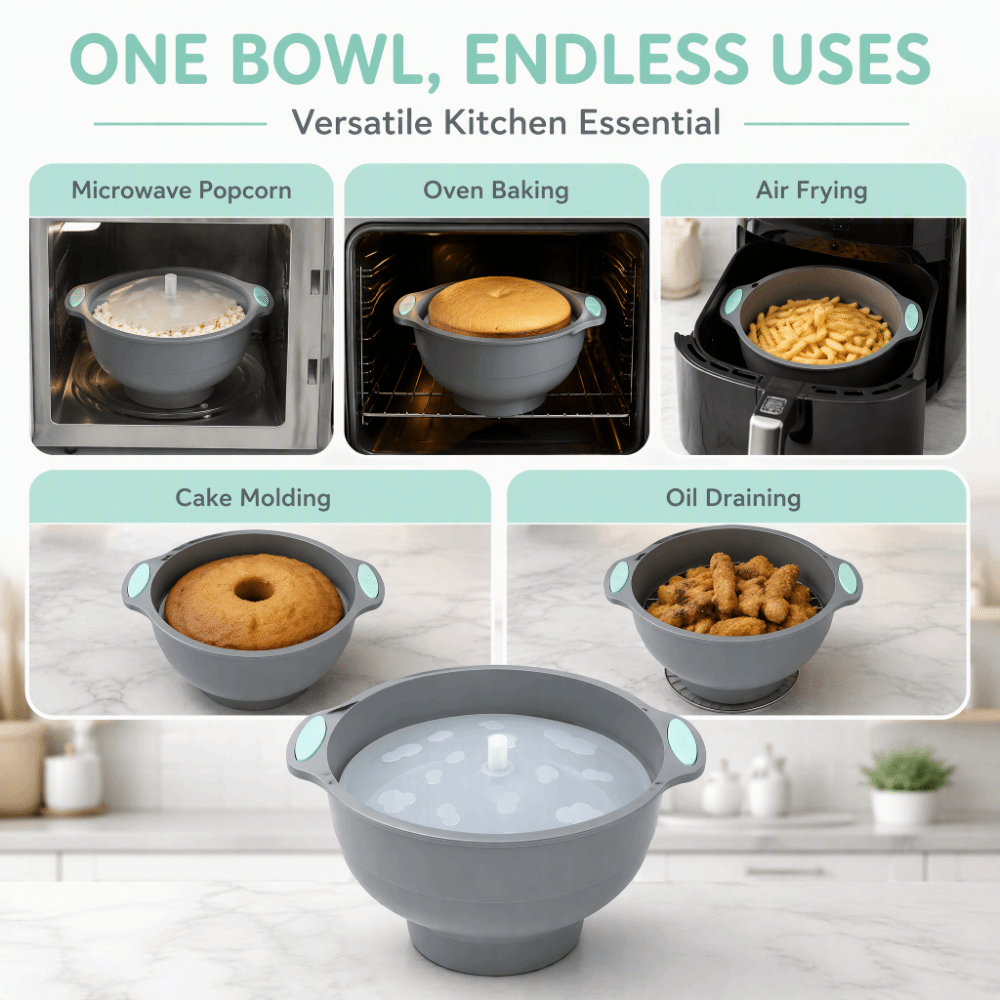 Silicone Popcorn Popper Bowl O - Air Popcorn Maker review and price