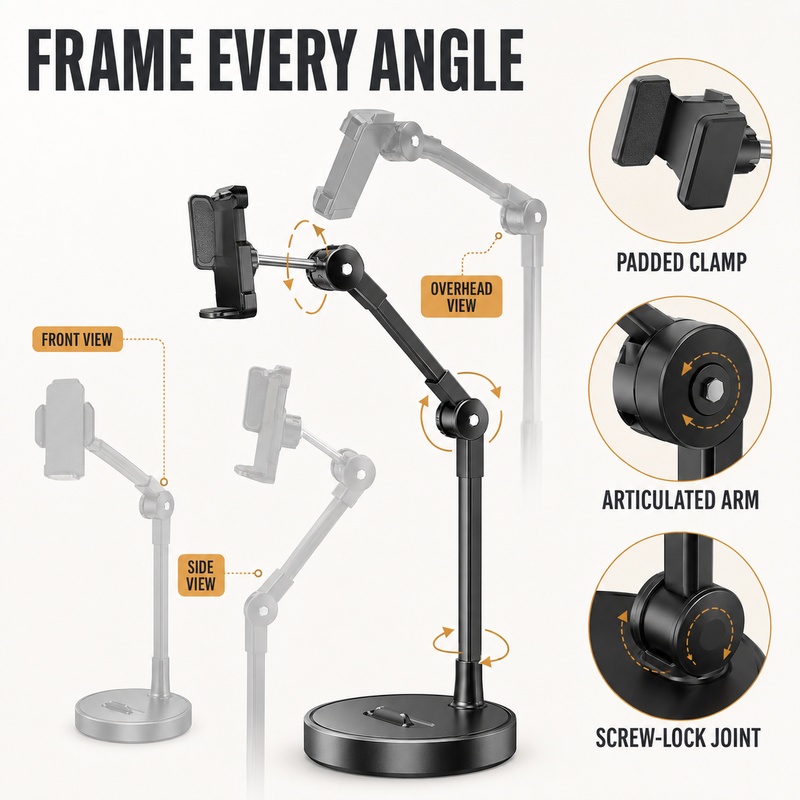 Overhead Phone Stand Desktop T - Kitchen Appliances Video review and price