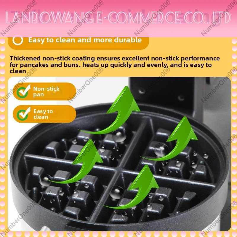 Rotating Waffle Maker Griddle  - Crepe Maker Non Stick review and price